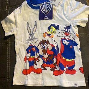 Gap Kids White Cartoon Character T-Shirt